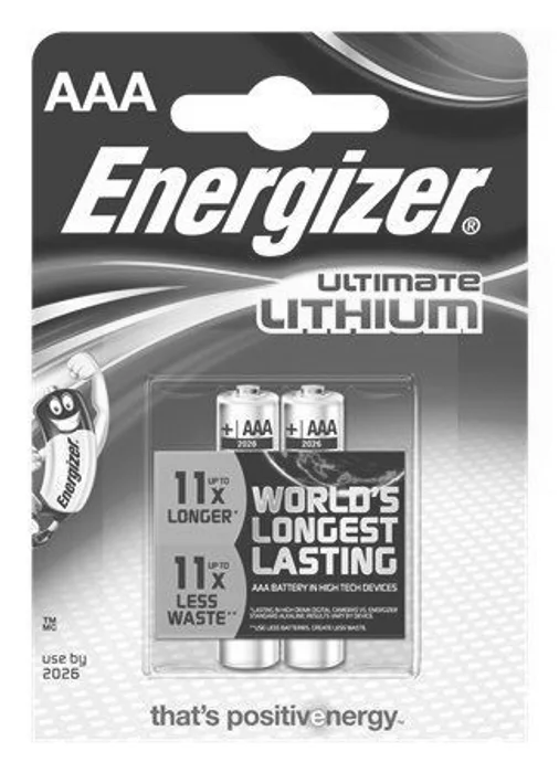 Główne zdjęcie produktu Baterie, AAA (mikrotužková), 2 ks v balení, lithiová, ENERGIZER "Ultimate Lithium"