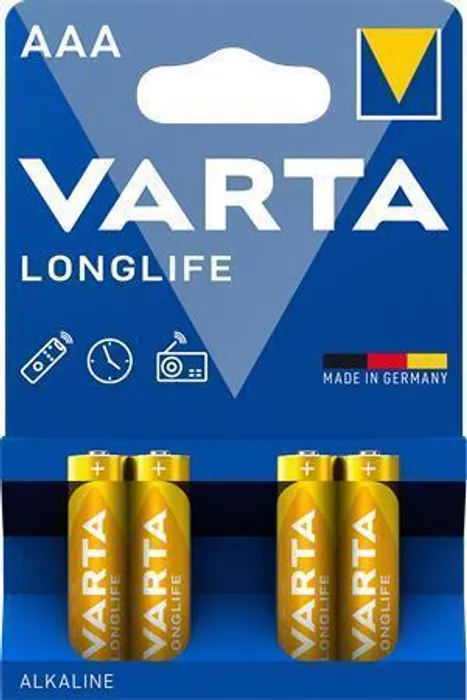 Główne zdjęcie produktu Baterie, AAA (mikrotužková), 4 ks v balení, VARTA "Longlife Extra"