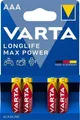 Bateria, AAA (mikro-ołówek), 4 szt. w opakowaniu, VARTA MaxTech
