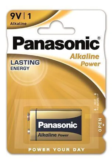Główne zdjęcie produktu Baterie "Alkaline power", 9V, 1 ks, PANASONIC