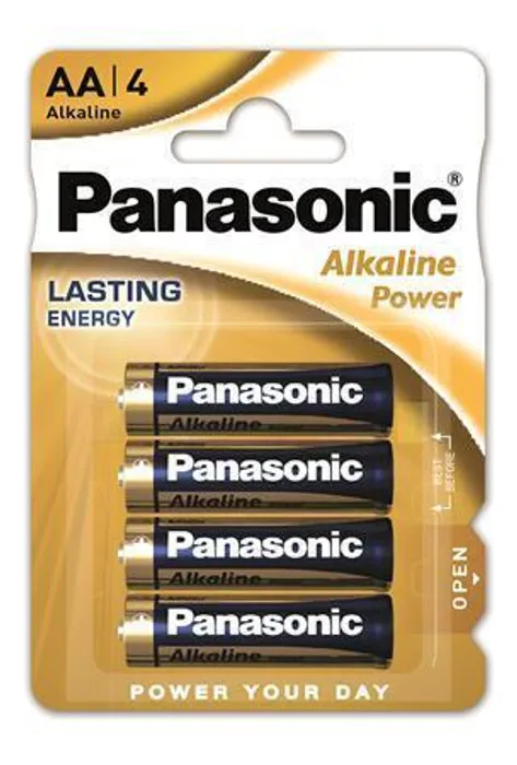 Główne zdjęcie produktu Baterie "Alkaline power", AA 4 ks, PANASONIC