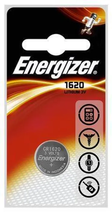 Główne zdjęcie produktu Baterie knoflíková, CR1620, 1 ks v balení, ENERGIZER