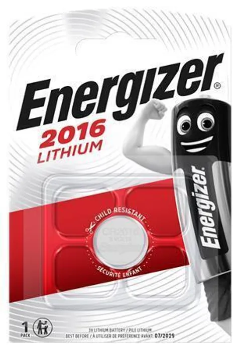 Główne zdjęcie produktu Baterie knoflíková, CR2016, 1 ks v balení, ENERGIZER
