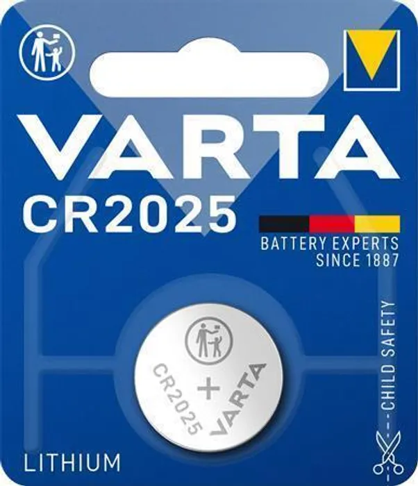 Główne zdjęcie produktu Baterie knoflíková, CR2025, 1 ks v balení, VARTA