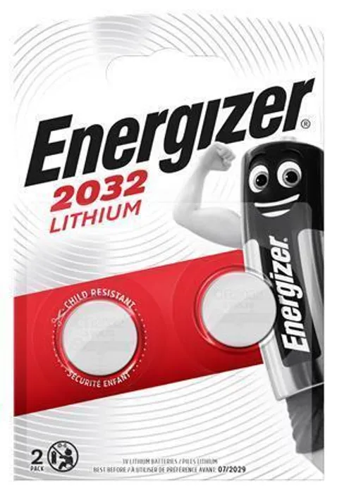 Główne zdjęcie produktu Baterie knoflíková, CR2032, 2 ks v balení, ENERGIZER