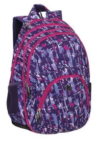 Batoh "2 in 1 Teens Purple Collision, fialová, 2 v 1, přihrádka na notebook a audio konekt