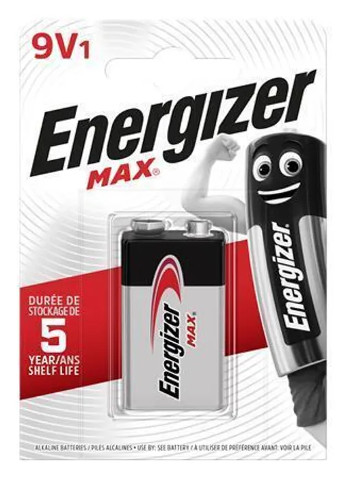 Główne zdjęcie produktu Batterie, 9V, 1 db, ENERGIZER "Max"
