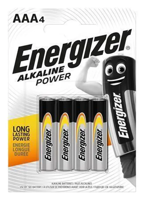 Główne zdjęcie produktu Batterie, AAA (mikrotužková), 4 ks, ENERGIZER "Alkaline Power"