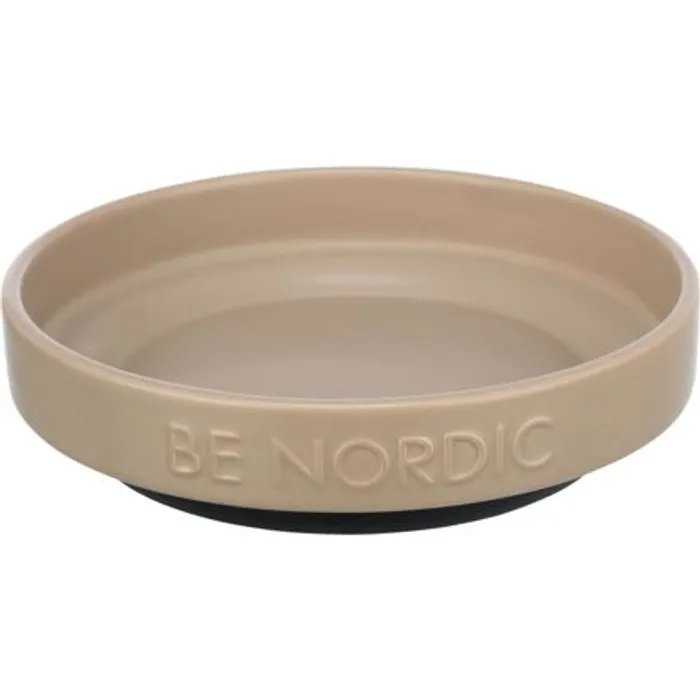 Główne zdjęcie produktu BE NORDIC keramická miska plytká, 0.3l / 16 cm, šedohnědá