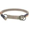 BE NORDIC okrągła, częściowo wysuwana obroża skórzana, szara XS-S: 30 cm/ 5 mm