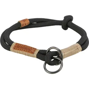 Obroża półwysuwana BE NORDIC, czarna/piaskowa S-M: 40 cm/ o 8 mm