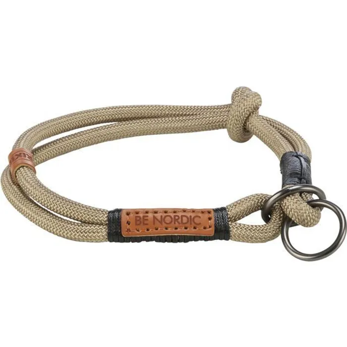 Główne zdjęcie produktu BE NORDIC polostahovací obojek, písková/černá L: 50 cm/ o 13 mm
