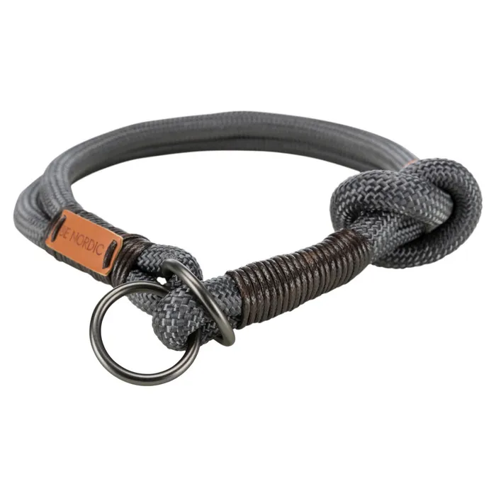 Główne zdjęcie produktu BE NORDIC polostahovací obojek, tmavošedá/hnědá L-XL: 55cm/13mm