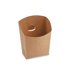 Pudełko do frytek (PAP) tłuszczoodporne kraft `100g` [50 szt]