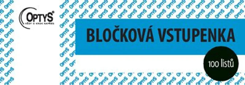 Główne zdjęcie produktu Bločková vstupenka, 100 listů 1267