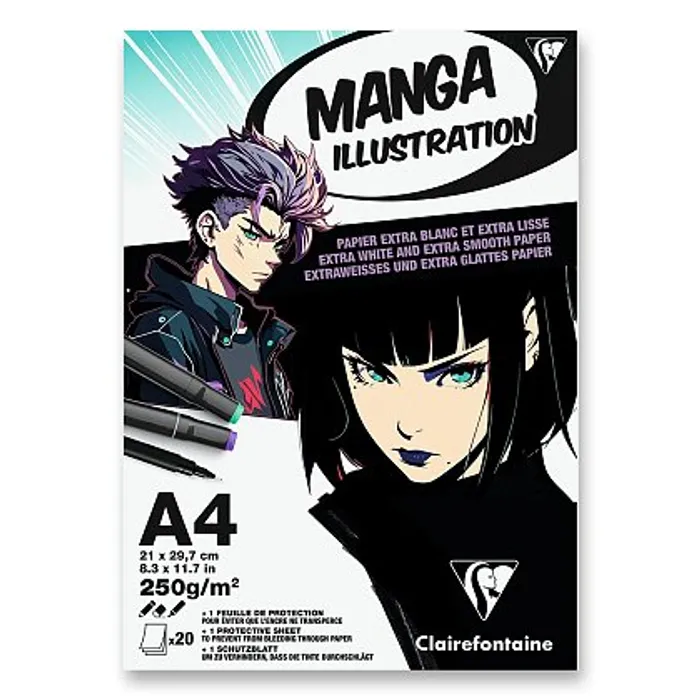 Główne zdjęcie produktu Blok Clairefontaine Manga Illustration A4