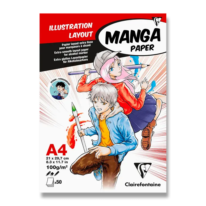 Główne zdjęcie produktu Blok Clairefontaine Manga Illustrations A4, 50 listů, 100 g
