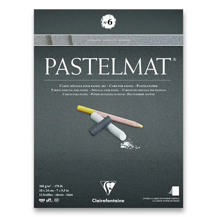 Główne zdjęcie produktu Blok Clairefontaine Pastelmat No.6 18 x 24 cm, 12 listů, 360 g