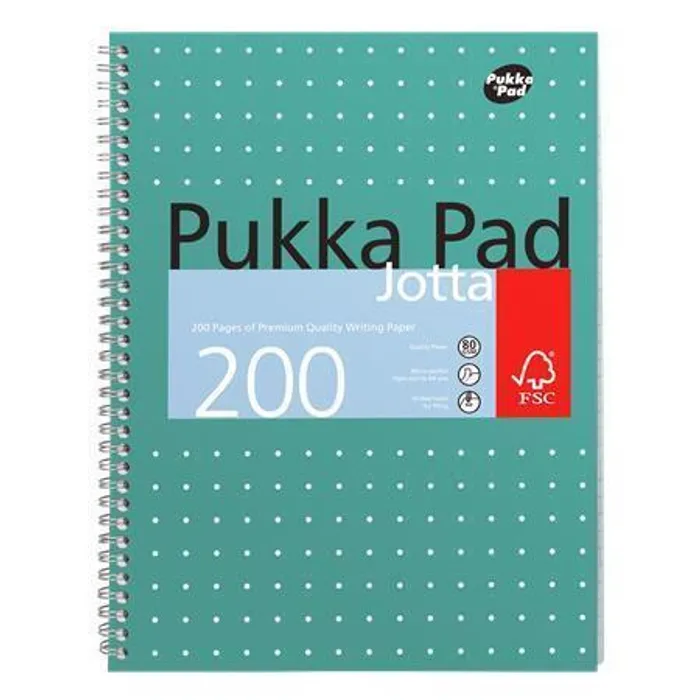 Główne zdjęcie produktu Blok "Metallic Jotta", A4+, čtverečkovaný, 100 listů, spirálová vazba, PUKKA PAD