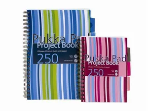 Blok "Projekt book", mieszane kolory, w linie, oprawa ringowa, A5, 125 ark., PUKKA PAD