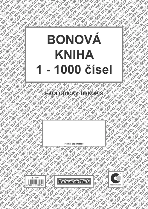 Główne zdjęcie produktu Bonová kniha A4 ET400