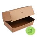 Burger box Plus (PAP FSC Mix) tłuszczoodporny kraft 195 x 135 x 100 mm [50 szt]
