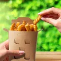 Pudełko kartonowe na frytki (FSC Mix) tłuszczoodporne kraft `150 g` [50 szt]