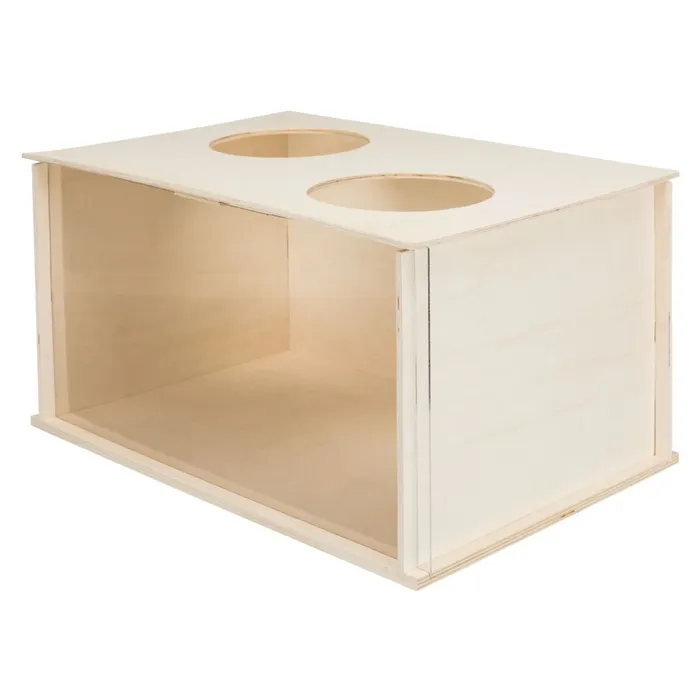 Główne zdjęcie produktu Box na norování pro králíky, 58 x 30 x 38 cm, dřevo/akryl