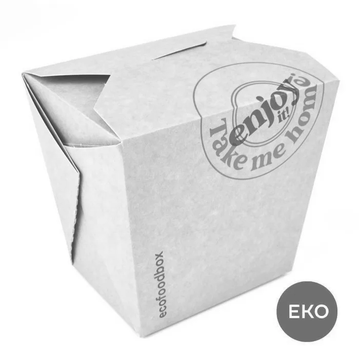 Główne zdjęcie produktu Box na nudle, kraft, EKO 950 ml [20 ks]