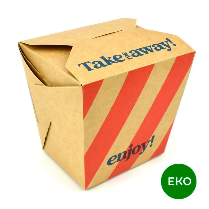 Główne zdjęcie produktu Box na nudle Take me away EKO, kraft, 950 ml [20 ks]