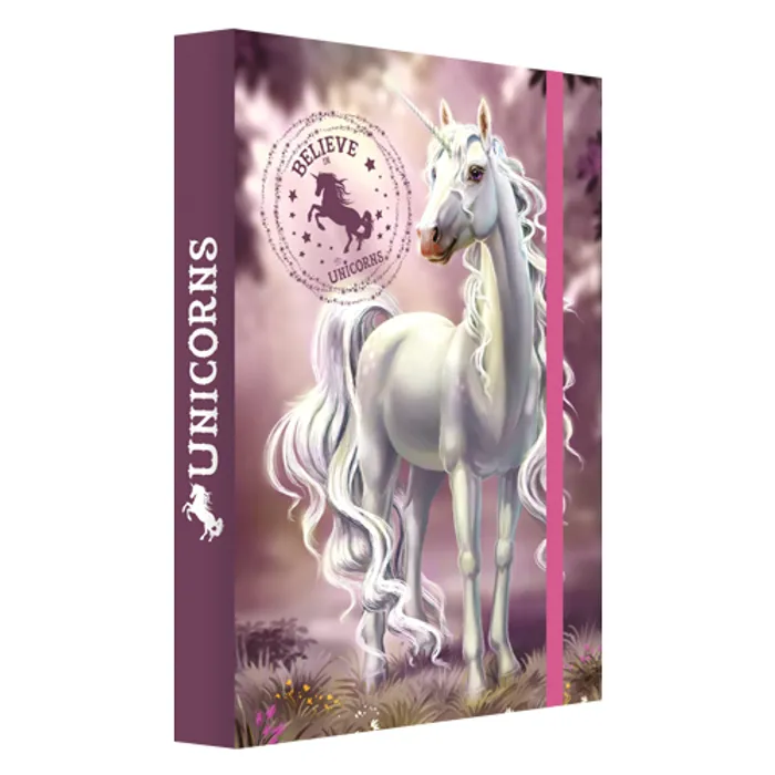 Główne zdjęcie produktu Box na sešity A4 Jumbo Believe in Unicorns