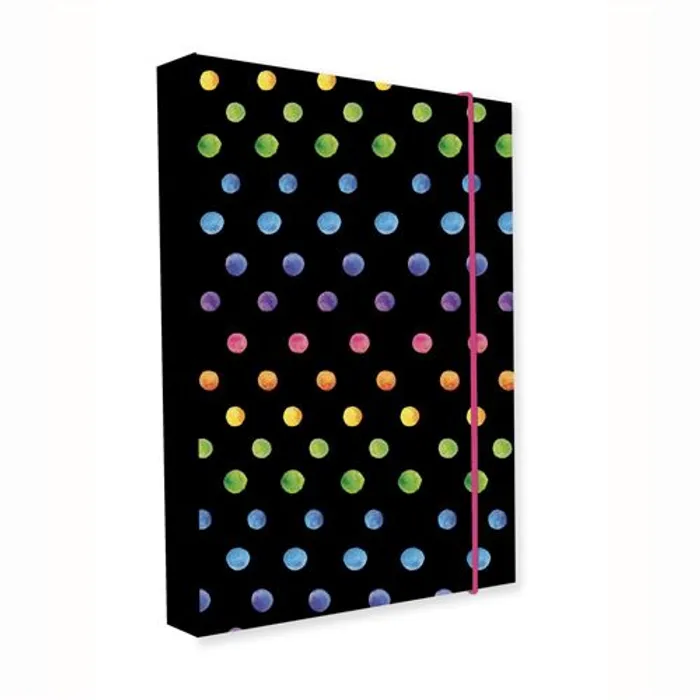 Główne zdjęcie produktu Box na sešity A4 Jumbo Dots Colors