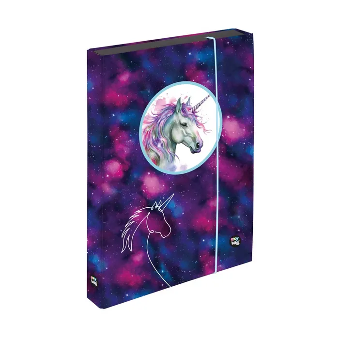 Główne zdjęcie produktu Box na sešity A4 Jumbo OXY GO Unicorn