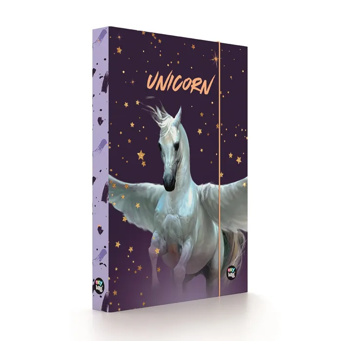 Główne zdjęcie produktu Box na sešity A4 Jumbo Unicorn-pegas