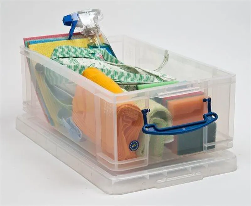 Główne zdjęcie produktu Box, plastový, s víkem, 12 l, průhledný, REALLY USEFUL