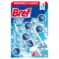 Kostka toaletowa Bref Power Aktiv 4 Formula Ocean Breeze zapewniająca higieniczną czystość i świeżość 3 x 50 g