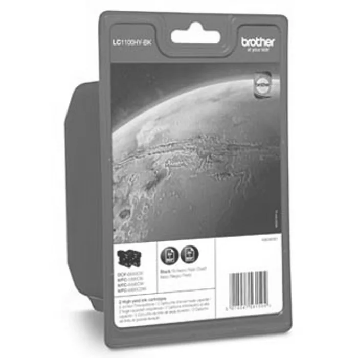 Główne zdjęcie produktu Brother originální ink LC-1100HYBKBP2, black, high capacity, 2ks, Brother DCP-6690CW, MFC