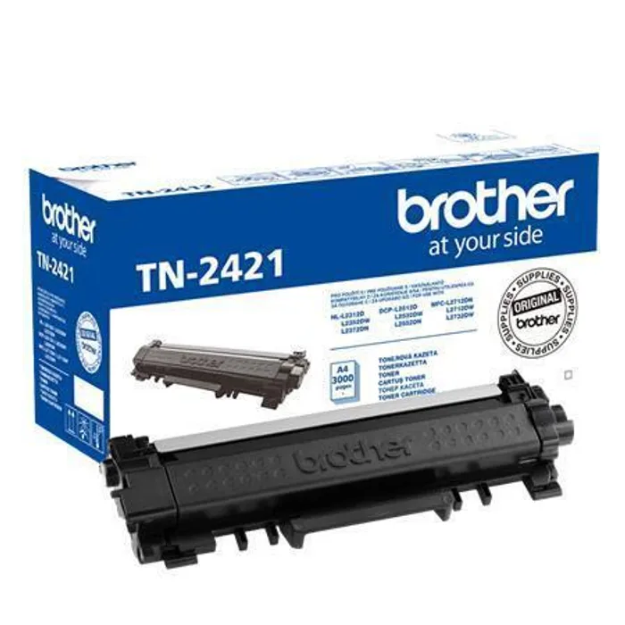 Główne zdjęcie produktu Brother originální toner TN2421, black, 3000str., Brother DCP-L2532DW, DCP-L2552DN, HL-L2