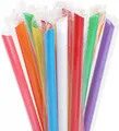 Słomki plastikowe BUBBLE TEA 12x210mm mix [100 szt.] (wielokrotnego użytku)