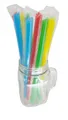 Słomki plastikowe BUBBLE TEA 12x210mm mix [100 szt.] (wielokrotnego użytku)