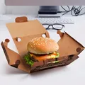 Burger box (z tektury falistej) z nadrukiem 150 x 150 x 95 mm [100 szt]