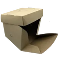 Burger box (PAP FSC Mix) rozkładany tłuszczoodporny kraft 120 x 120 x 100 mm [100 szt]