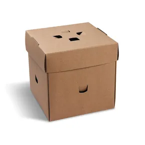 Burger box (PAP FSC Mix) rozkładany tłuszczoodporny kraft 145 x 145 x 150 mm [50 szt]