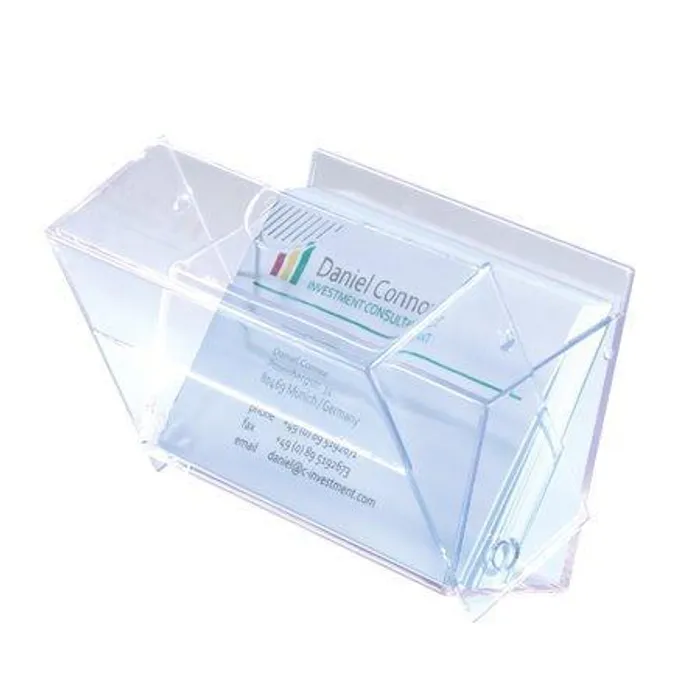 Główne zdjęcie produktu Business card box, plastic, SIGEL, clear