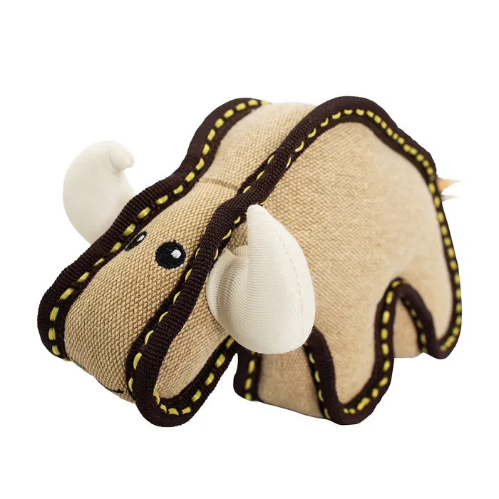 Główne zdjęcie produktu Býk, 24 cm, robustní hračka pro psy, HIPHOP DOG, tkaná látka