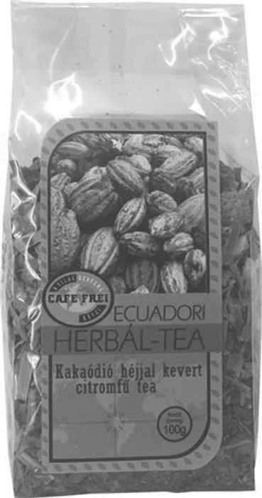 Główne zdjęcie produktu Bylinný čaj, 100 g, CAFE FREI, kakao, citrónová tráva, pomerančová kůra, jablko, šípek