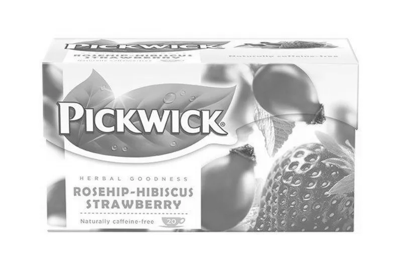 Główne zdjęcie produktu Čaj, bylinný, 20x2,5 g, PICKWICK, jahoda, šípek a ibišek