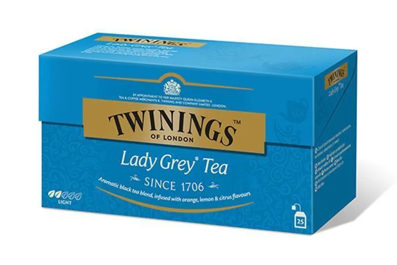 Główne zdjęcie produktu Čaj, černý, 25x2 g, TWININGS "Lady grey"