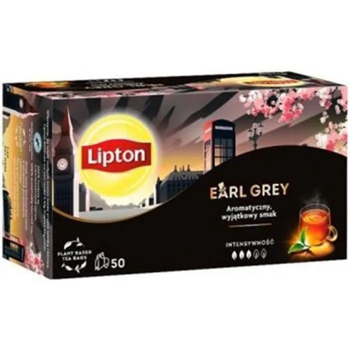 Główne zdjęcie produktu Čaj černý, 50x2 g, LIPTON "Earl grey"