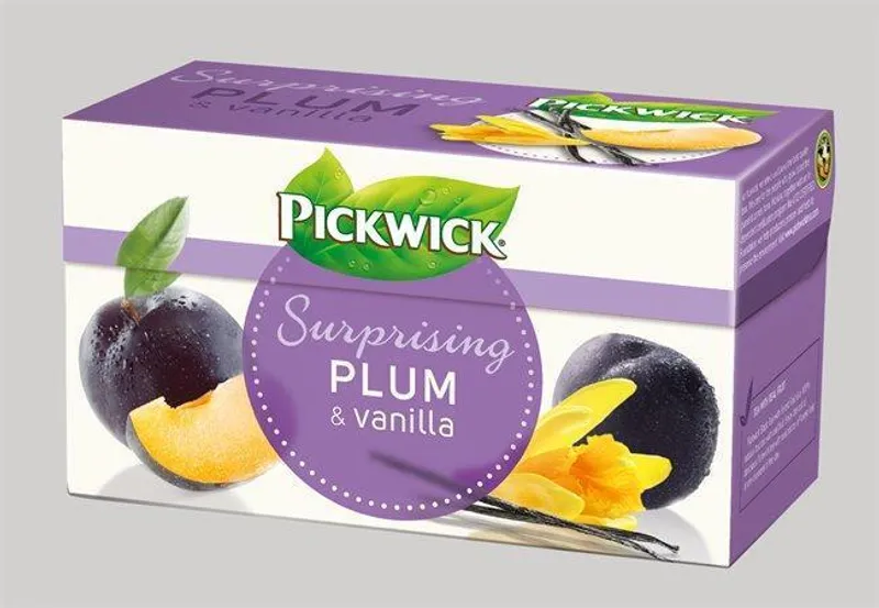Główne zdjęcie produktu Čaj, ovocný, 20x2 g, PICKWICK, švestka, vanilka, skořice